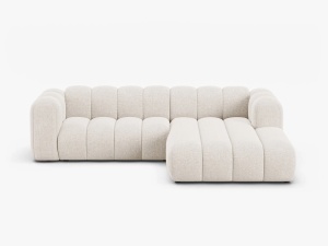 COLTAR LUPIN 260, PE DREAPTA, BEJ DESCHIS, CU TAPITERIE DIN TEXTIL CHENILLE EDEN, MICADONI