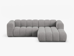 COLTAR LUPIN 260, PE DREAPTA, GRI DESCHIS, CU TAPITERIE DIN TEXTIL CHENILLE EDEN, MICADONI