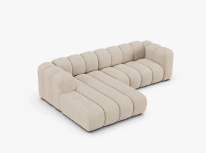 COLTAR LUPIN 260, PE STANGA, BEJ, CU TAPITERIE DIN TEXTIL BOUCLE BALOO, MICADONI - Img 3