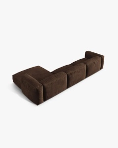 COLTAR MARTINA, 130X176 CM, PE DREAPTA, CIOCOLATIU, TAPITAT CU TAPITERIE DIN TEXTIL CATIFEA VOGUE, MICADONI - Img 4