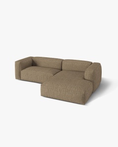COLTAR MARTINA, CAPPUCCINO, 280 CM, DREAPTA, CU TAPITERIE DIN TEXTIL BOUCLE MONET, MICADONI - Img 3