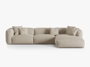 COLTAR MARTINA DREAPTA, 3 LOCURI, 330 CM, DIVERSE CULORI SI MATERIALE, DESIGN DEOSEBIT - Img 2