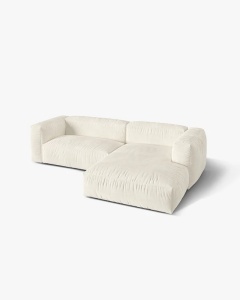 COLTAR MARTINA, FILDES, 280 CM, DREAPTA, CU TAPITERIE DIN TEXTIL BOUCLE MONET, MICADONI - Img 3