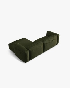 COLTAR MARTINA, VERDE, 244 CM, DREAPTA, CU TAPITERIE DIN TEXTIL STRUCTURAT BOSTON, MICADONI - Img 4