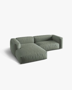COLTAR MARTINA, VERDE MUSCHI, 244 CM, STANGA, CU TAPITERIE DIN TEXTIL STRUCTURAT BOSTON, MICADONI - Img 3