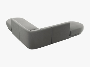 COLTAR MILEY, 5 LOCURI, 248 CM, GRI DESCHIS 13, TAPITERIE DIN CATIFEA, DESIGN DEOSEBIT - Img 2