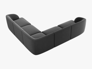 COLTAR MILEY, 5 LOCURI, GRI 14, TAPITERIE DIN CATIFEA, DESIGN DEOSEBIT - Img 2