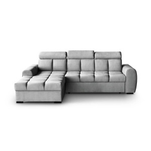 COLTAR MODERN DEOSEBIT, GOMEZ STANGA 267CM, DIN CATIFEA DE CULOARE GRI DESCHIS, CONFORT SPORIT - Img 4