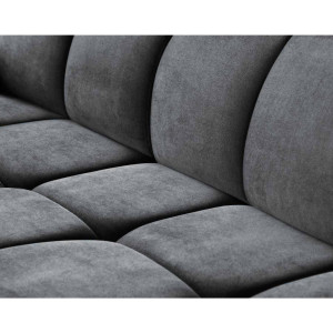 COLTAR MODERN DEOSEBIT, GOMEZ STANGA 267CM, DIN CATIFEA DE CULOARE GRI INCHIS, CONFORT SPORIT - Img 7