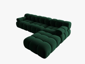 COLTAR MODULAR BELLIS, 4 LOCURI, 282 CM, VERDE 38, TAPITERIE DIN CATIFEA, DESIGN DEOSEBIT - Img 2
