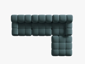 COLTAR MODULAR BELLIS, 4 LOCURI, 282 CM, VERDE PETROL 87, TAPITERIE DIN CATIFEA, DESIGN DEOSEBIT - Img 5