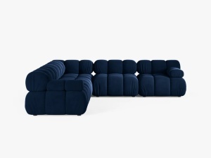 COLTAR MODULAR BELLIS, ALBASTRU ROYAL, CU TAPITERIE DIN CATIFEA BLUVEL, MICADONI - Img 2