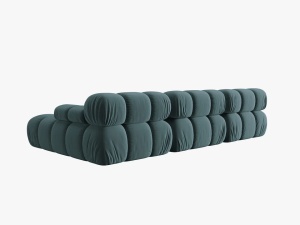 COLTAR MODULAR BELLIS, DREAPTA, 3 LOCURI, 285 CM, VERDE PETROL 87, TAPITERIE DIN CATIFEA, DESIGN DEOSEBIT - Img 2