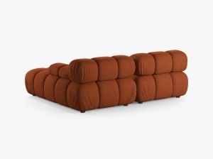 COLTAR MODULAR BELLIS, PE DREAPTA, CARAMIZIU, CU TAPITERIE DIN TEXTIL STRUCTURAT LIBERTY, MICADONI - Img 3