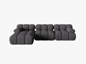 COLTAR MODULAR BELLIS, STANGA, 3 LOCURI, 282 CM, DIVERSE CULORI SI MATERIALE, DESIGN DEOSEBIT - Img 5