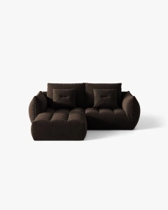 COLTAR MODULAR BLOOM, MARO INCHIS, 232 CM, CU TAPITERIE DIN TEXTIL CATIFEA BLUVEL, MICADONI