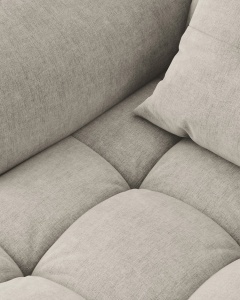 COLTAR MODULAR BLOOM, PE STANGA, GRI DESCHIS, 327 CM, CU TAPITERIE DIN TEXTIL STRUCTURAT WIND, MICADONI - Img 5