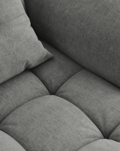 COLTAR MODULAR, CU 2 LOCURI, BLOOM, GRI INCHIS, 327 CM, CU TAPITERIE DIN TEXTIL STRUCTURAT WIND, MICADONI - Img 5