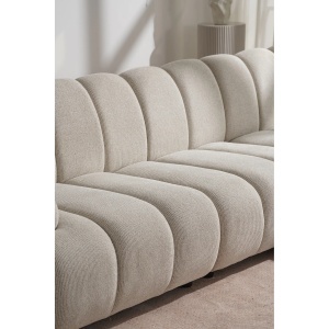 COLTAR MODULAR LIVING TAZA 275CM, DIN LEMN SI TEXTIL, CULOARE BEJ NISIPIU, HOUSE NORDIC - Img 5