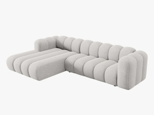 COLTAR MODULAR LUPIN, STANGA, 4 LOCURI, 288 CM, GRI DESCHIS 06, TAPITERIE CHENILLE, DESIGN DEOSEBIT - Img 3