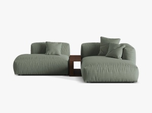 COLTAR MODULAR MARTINA DREAPTA, 2 LOCURI, 285 CM, DIVERSE CULORI SI MATERIALE, DESIGN DEOSEBIT - Img 5