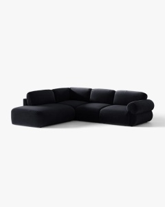 COLTAR MODULAR, OPHELIA, ALBASTRU ROYAL, PE STANGA, 289 CM, CU TAPITERIE DIN TEXTIL CATIFEA VENUS, MICADONI