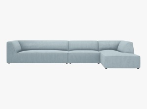 COLTAR MODULAR RUBY, DREAPTA, 5 LOCURI, 366 CM, DIVERSE CULORI SI MATERIALE, DESIGN DEOSEBIT - Img 8