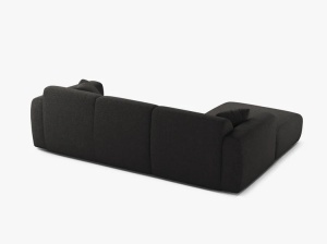 COLTAR MOLINO, 225 CM, PE STANGA, GRI ANTRACIT, CU TAPITERIE DIN TEXTIL CHENILLE EDEN, MICADONI - Img 3