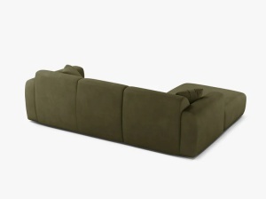 COLTAR MOLINO, 225 CM, PE STANGA, VERDE DESCHIS, CU TAPITERIE DIN TEXTIL CHENILLE REBEL, MICADONI - Img 3