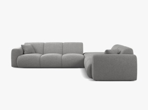 COLTAR MOLINO, 315 CM, PE DREAPTA, GRI DESCHIS, CU TAPITERIE DIN TEXTIL CHENILLE EDEN, MICADONI - Img 2