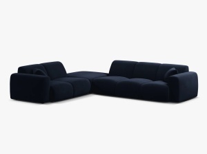 COLTAR MOLINO, 315 CM, PE STANGA, ALBASTRU ROYAL, CU TAPITERIE DIN TEXTIL CATIFEA VELVET CASINO, MICADONI