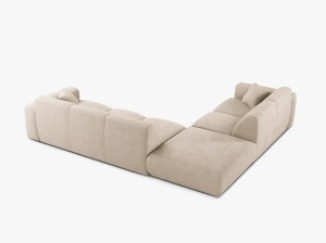 COLTAR MOLINO, 315 CM, PE STANGA, BEJ, CU TAPITERIE DIN TEXTIL BOUCLE BALOO, MICADONI - Img 3