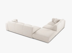 COLTAR MOLINO, 315 CM, PE STANGA, BEJ DESCHIS, CU TAPITERIE DIN TEXTIL CHENILLE EDEN, MICADONI - Img 3