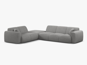 COLTAR MOLINO, 315 CM, PE STANGA, GRI DESCHIS, CU TAPITERIE DIN TEXTIL CHENILLE EDEN, MICADONI