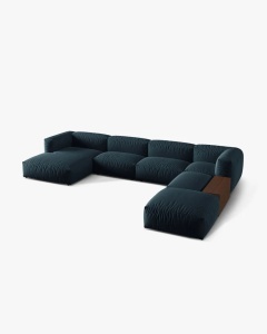 COLTAR PANORAMIC MARTINA, BLUE GEANS, 406 CM, DREAPTA, CU TAPITERIE DIN TEXTIL STRACTURAT BOSTON, MICADONI - Img 2