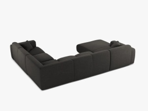 COLTAR PANORAMIC MOLINO, PE DREAPTA, GRI INCHIS, 326 CM, , CU TAPITERIE DIN TEXTIL CHENILLE EDEN, MICADONI - Img 3
