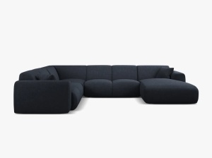 COLTAR PANORAMIC MOLINO, PE STANGA, ALBASTRU MARIN, 326 CM, , CU TAPITERIE DIN TEXTIL CHENILLE EDEN, MICADONI - Img 2