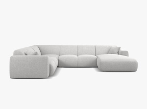 COLTAR PANORAMIC MOLINO, PE STANGA, ARGINTIU, 326 CM, , CU TAPITERIE DIN TEXTIL CHENILLE EDEN, MICADONI - Img 2