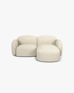 COLTAR PE DREAPTA, BLAIR, 194X 95, BEJ DESCHIS, CU TAPITERIE DIN TEXTIL STRUCTURAT BALTIMORE, MICADONI