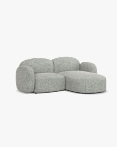 COLTAR PE DREAPTA, BLAIR, 194X 95, GRI CALD, CU TAPITERIE DIN TEXTIL STRUCTURAT BALTIMORE, MICADONI - Img 2