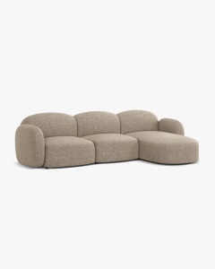 COLTAR PE DREAPTA, BLAIR, 274X 95, BEJ INCHIS, CU TAPITERIE DIN TEXTIL CHENILLE EDEN, MICADONI