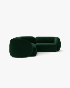 COLTAR PE DREAPTA, KATE, VERDE SMARALD, 252X220 CM, TAPITAT CU TAPITERIE DIN TEXTIL CATIFEA SALVADOR, MICADONI - Img 2
