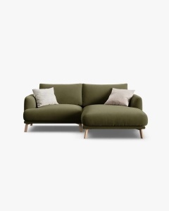 COLTAR PE DREAPTA, NAOMI VERDE, 200X170 CM, TAPITAT CU TAPITERIE DIN TEXTIL CATIFEA SALVADOR, MICADONI