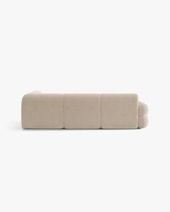 COLTAR PE DREAPTA NEO, BEJ, 295X210 CM, TAPITAT CU TAPITERIE DIN TEXTIL BOUCLE BALOO, MICADONI - Img 3