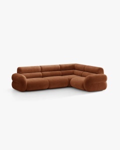 COLTAR PE DREAPTA NEO, CARAMIZIU, 295X210 CM, TAPITAT CU TAPITERIE DIN TEXTIL CHENILLE GOLD, MICADONI - Img 2