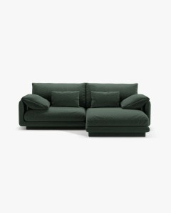 COLTAR PE DREAPTA, TORINO, 220X170, VERDE MUSCHI, CU TAPITERIE DIN TEXTIL STRUCTURAT WIND, MICADONI