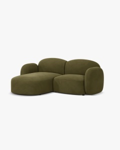 COLTAR PE STANGA, BLAIR, 194X 95, VERDE DESCHIS, CU TAPITERIE DIN TEXTIL CATIFEA CASINO, MICADONI