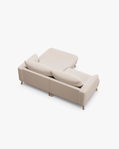 COLTAR PE STANGA, NAOMI, BEJ, 200X170 CM, TAPITAT CU TAPITERIE DIN TEXTIL STRUCTURAT LIBERTY, MICADONI - Img 2