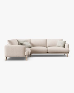 COLTAR PE STANGA, NAOMI, BEJ, 280X195 CM, TAPITAT CU TAPITERIE DIN TEXTIL STRUCTURAT LIBERTY, MICADONI