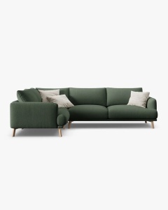 COLTAR PE STANGA, NAOMI, VERDE MUSCHI, 280X195 CM, TAPITAT CU TAPITERIE DIN TEXTIL STRUCTURAT LIBERTY, MICADONI